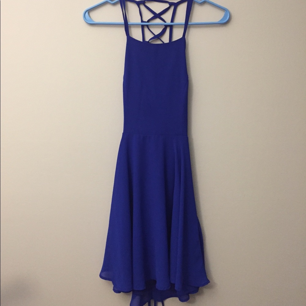Lulus “good deeds” lace-up dress size XS
